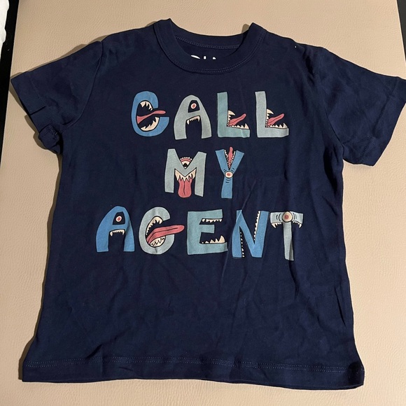Chaser Brand Blue Call My Agent Tee shirt size 6 NWOT - Picture 2 of 3